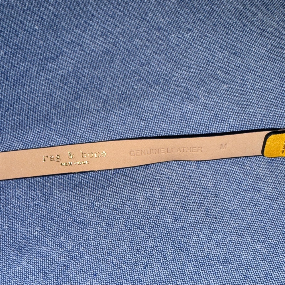 rag & bone Yellow Belt with Silver Buckle - Picture 2 of 4